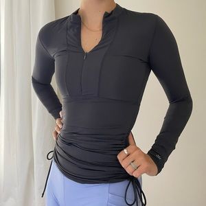 Athleta half zip side tie